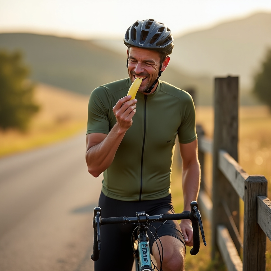 Cyclist fueling during a road ride